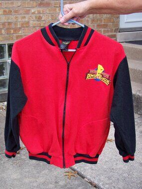 Vintage Power Ranger Boys Red Ranger Jacket, Size M 10-12